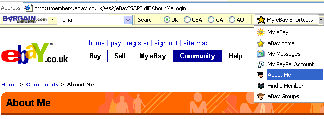 BargainChecker misspelled eBay Toolbar 3.0